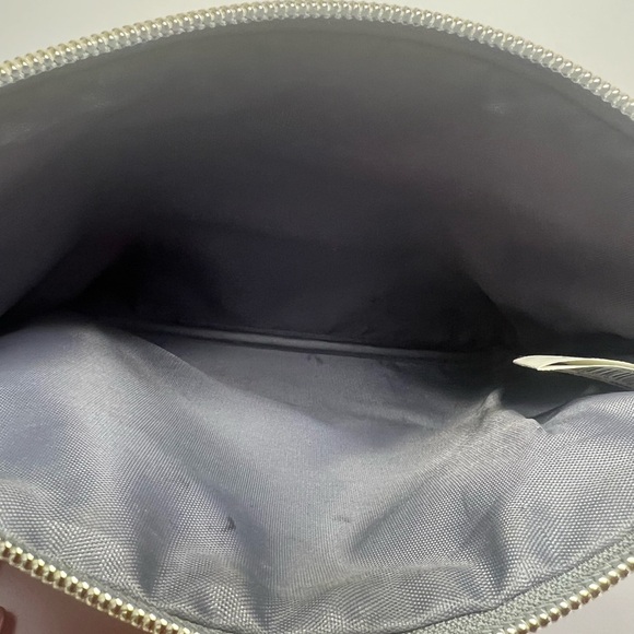 FLORAL Cosmetic Bag wit Distressed Appeal Vegan Leather “Positivity is a… - Picture 4 of 5